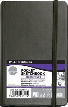 Carnet de croquis Daler Rowney Simply Sketchbook Simply 8,9 x 14 cm 100 g Black Carnet de croquis - 1