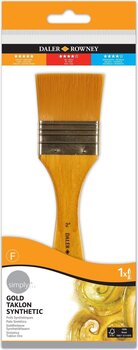 Cepillo de pintura Daler Rowney Simply Acrylic Brush Gold Taklon Synthetic Pincel plano 2 1 pc - 1
