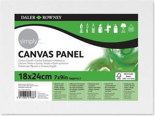 Tela de pintura Daler Rowney Tela de pintura Simply Canvas Panel Medium Grain Simply White 18 x 24 cm 1 un.