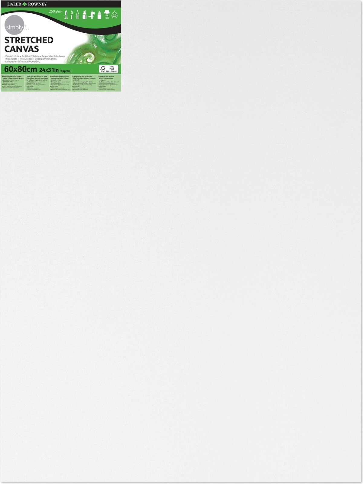 Schilderdoek Daler Rowney Schilderdoek Simply Wit 60 x 80 cm 1 stuk