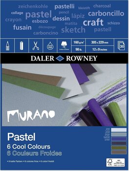 Bloc de dibujo Daler Rowney Murano Pastel Paper 30,5 x 22,9 cm 160 g Cool Colours Bloc de dibujo - 1