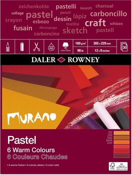 Skissbok Daler Rowney Murano Pastel Paper 30,5 x 22,9 cm 160 g Warm Colours Skissbok - 1