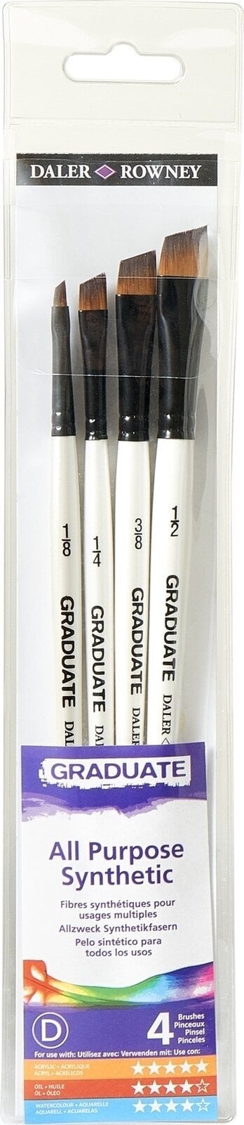 Paint Brush Daler Rowney Graduate Multi-Technique Brush Synthetic Set of Brushes 1 pc