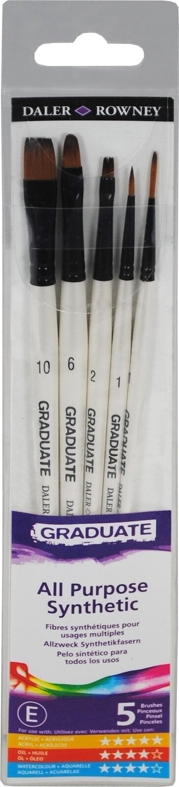 Målarpensel Daler Rowney Graduate Multi-Technique Brush Synthetic Penselset 1 st