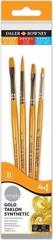 Värvipintsel Daler Rowney Simply Acrylic Brush Gold Taklon Synthetic Round Filbert and Flat Shader Pintselkomplekt 4 tk