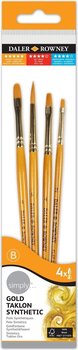 Paint Brush Daler Rowney Simply Acrylic Brush Gold Taklon Synthetic Set of Brushes 1 pc - 1