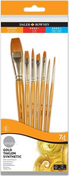 Verfkwast Daler Rowney Simply Acrylic Brush Gold Taklon Synthetic Penselenset 1 stuk - 1