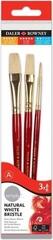 Malířský štětec Daler Rowney Simply Oil Brush Natural Bright and Flat Sada štětců 3 ks