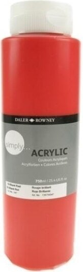 Acrylfarbe Daler Rowney Simply Acrylfarbe Brilliant Red 750 ml 1 Stck