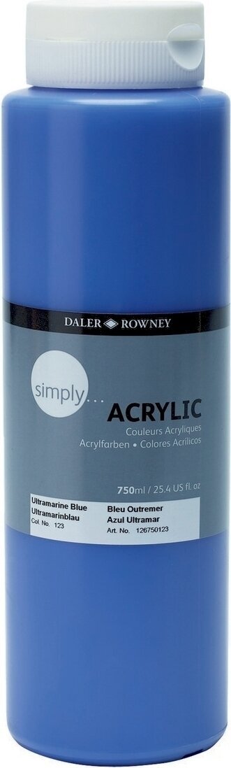 Peinture acrylique Daler Rowney Simply Peinture acrylique Ultramarine 750 ml 1 pc