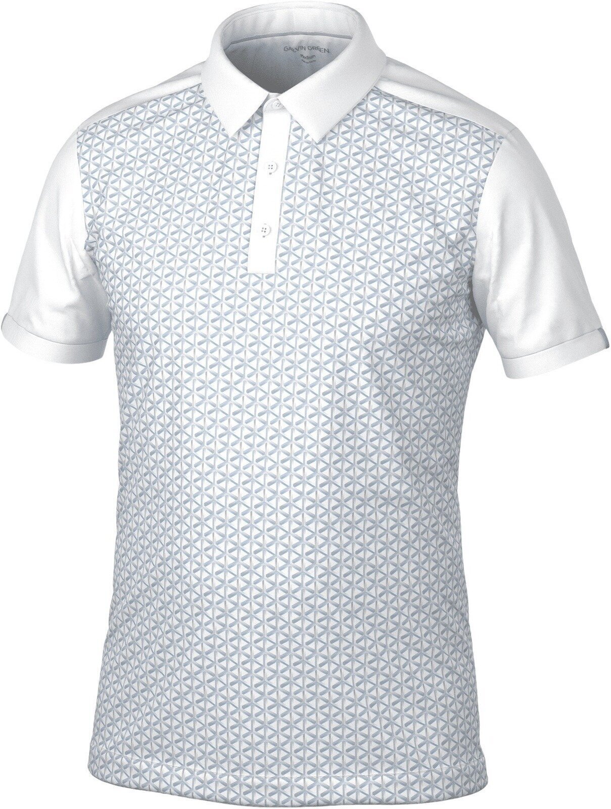 Πουκάμισα Πόλο Galvin Green Mio Mens Grey/White L Πουκάμισα Πόλο