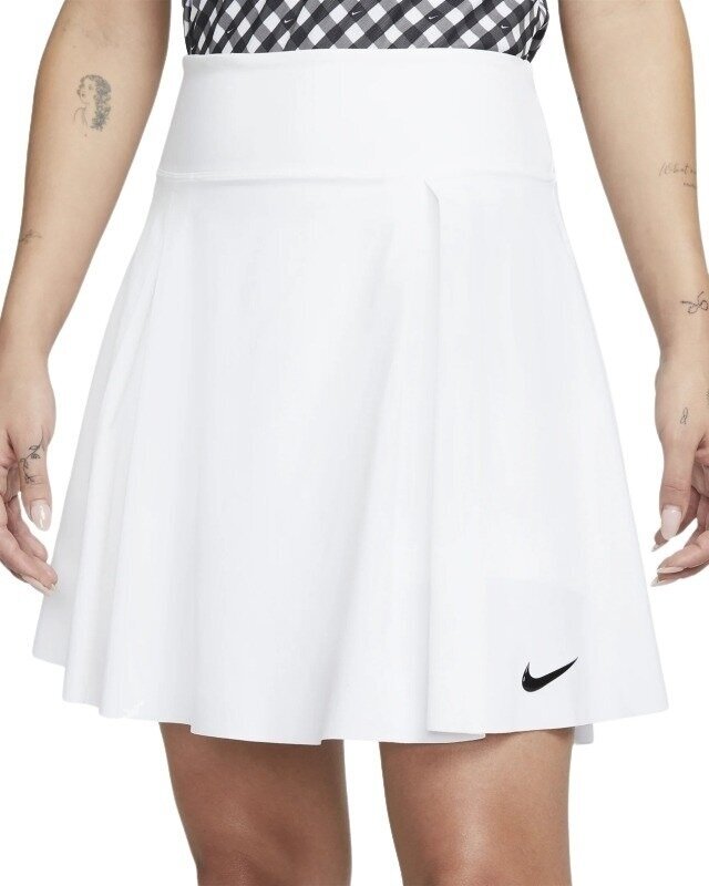 Saia/Vestido Nike Dri-Fit Advantage Womens Long Golf Skirt White/Black XS
