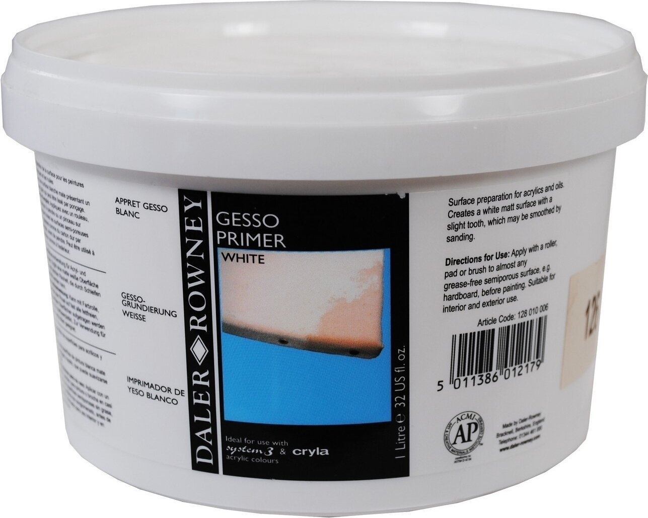 Structuring Paste Daler Rowney Acrylic Gesso Structuring Paste 1 L White