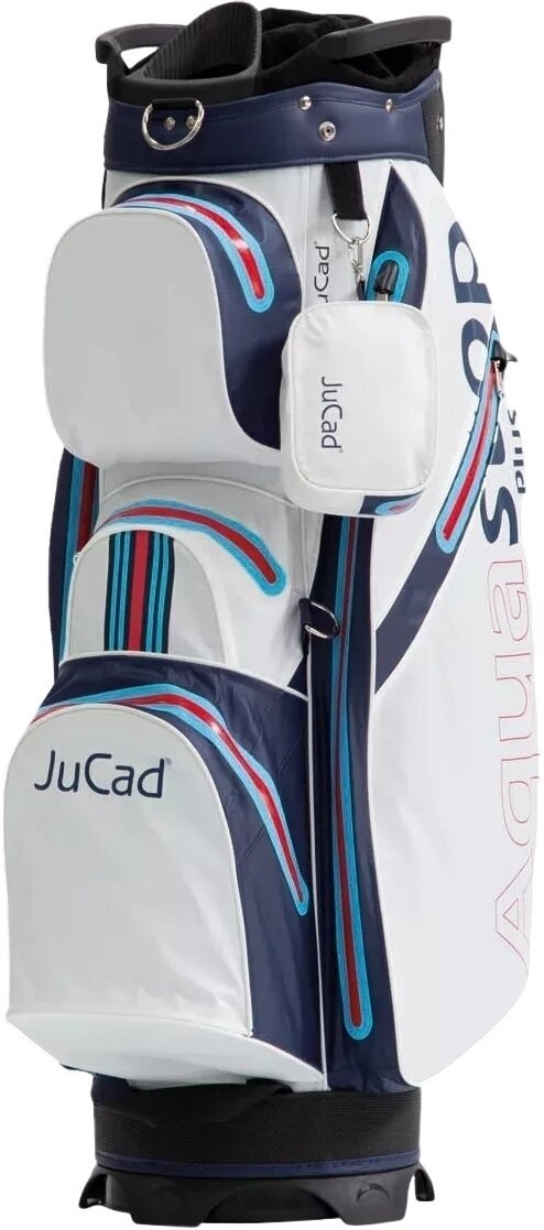 Golf Bag Jucad Aquastop Plus Blue/White/Red Racing Design Golf Bag