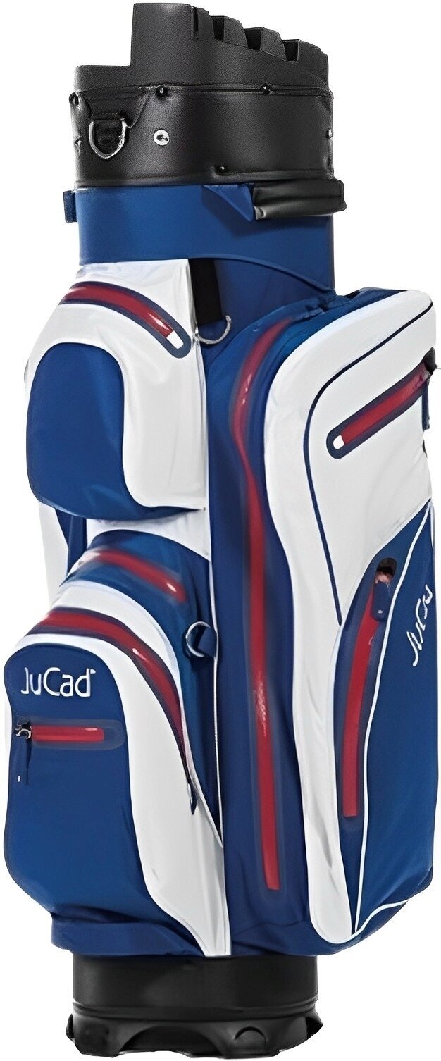 Borsa da golf Cart Bag Jucad Manager Dry Blue/White/Red Borsa da golf Cart Bag