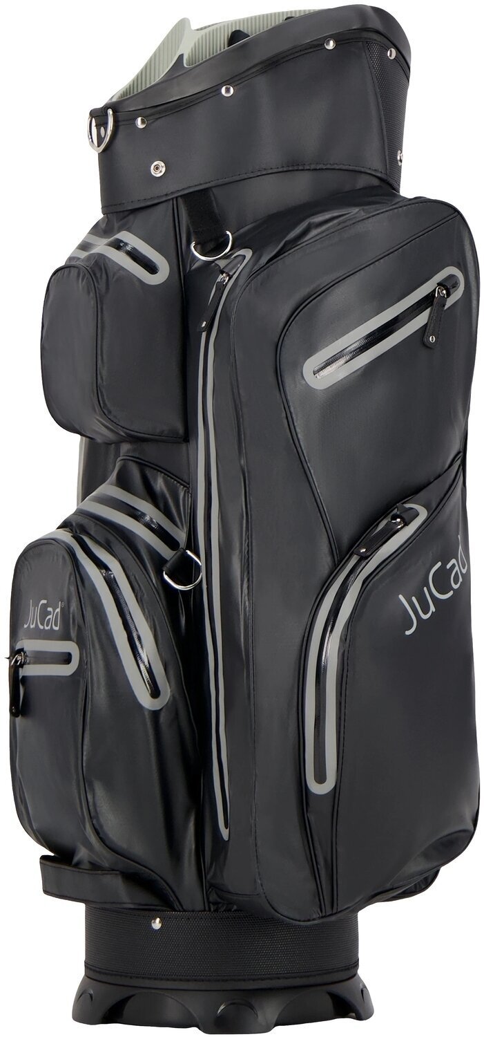 Borsa da golf Cart Bag Jucad Aquastop Black/Titanium Borsa da golf Cart Bag