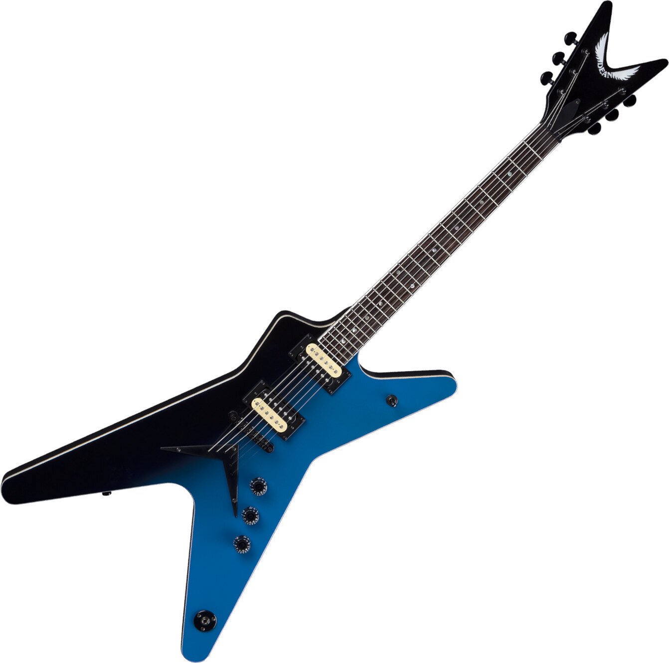 Electric guitar Dean Guitars ML 79 Black Blue Fade