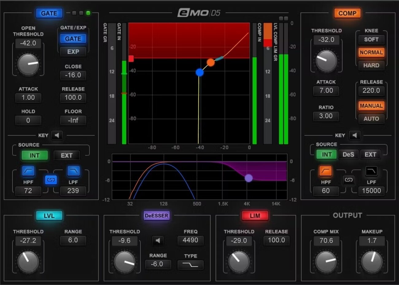 Studio software plug-in effect Waves eMo D5 Dynamics (Digitaal product)