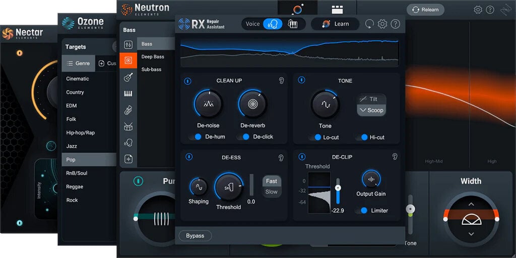 Studio software plug-in effect iZotope Elements Suite (v9): CRG fr. any paid iZo product (Digitaal product)