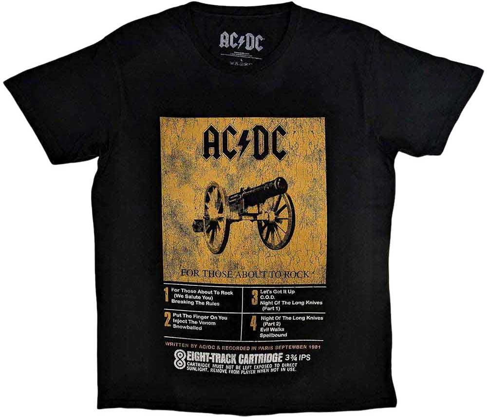 Tričko AC/DC Tričko 8 Track Black 2XL