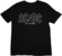 Skjorte AC/DC Skjorte Logo History Black S