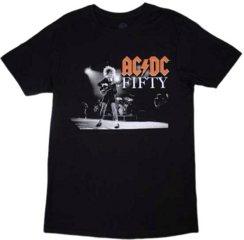 Košulja AC/DC On Stage Fifty Unisex Majica kratkih rukava/Black/Kratki