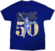 T-shirt AC/DC Gold Fifty Blue 2XL T-shirt