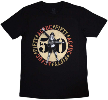 T-Shirt AC/DC T-Shirt Gold Emblem Black S - 1
