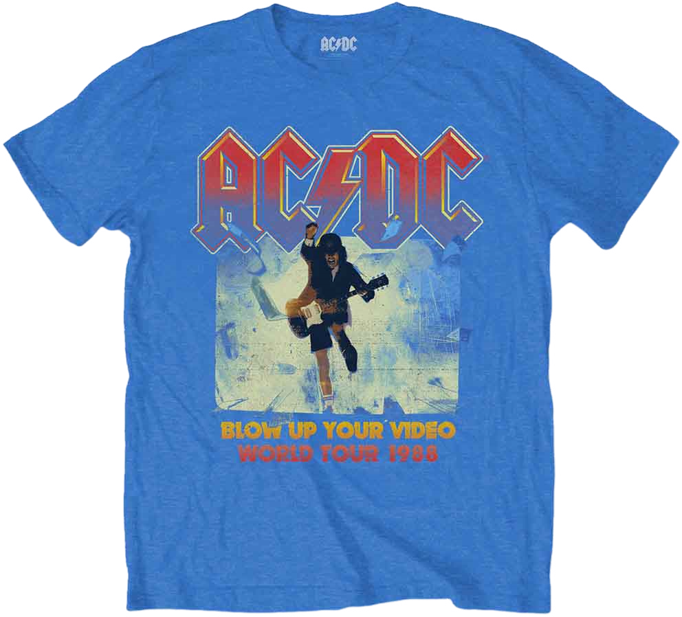 Shirt AC/DC Shirt Blow Up Your Video Blue 2XL