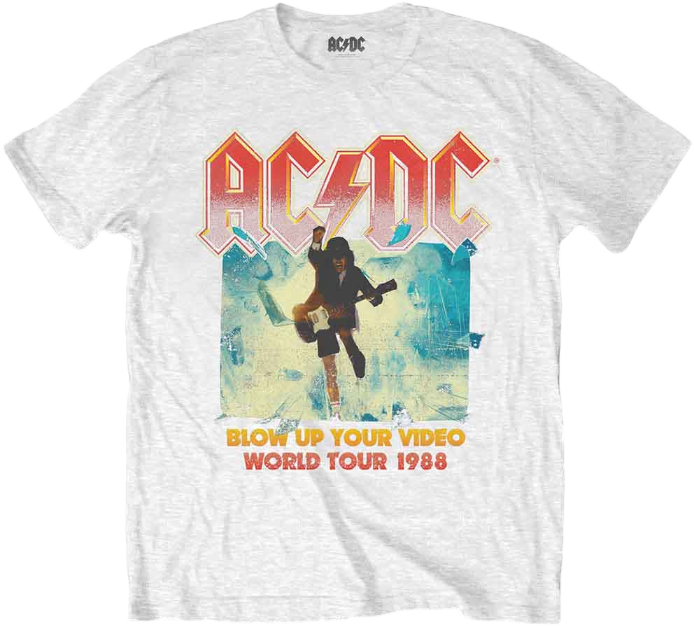 Shirt AC/DC Shirt Blow Up Your Video White L