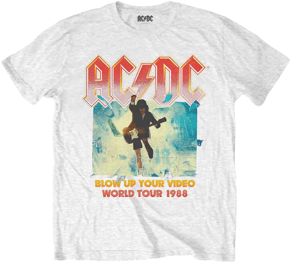 Shirt AC/DC Shirt Blow Up Your Video White XL