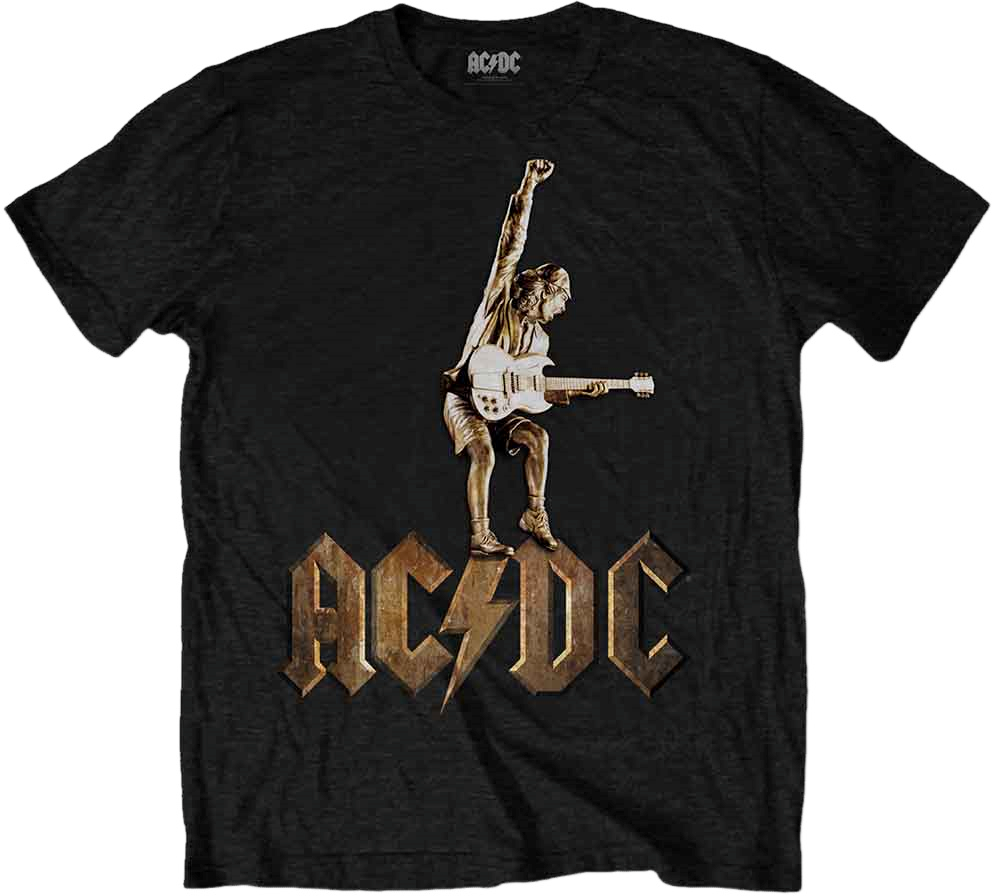T-Shirt AC/DC T-Shirt Angus Statue Black 2XL
