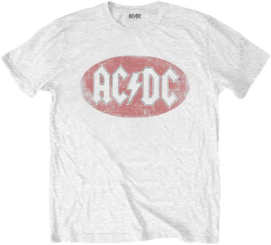 Maglietta AC/DC Maglietta Oval Logo Vintage White S - 1