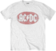 Camiseta de manga corta AC/DC Camiseta de manga corta Oval Logo Vintage Blanco 2XL