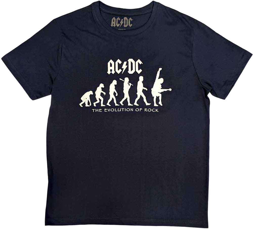 Skjorta AC/DC Skjorta Evolution Of Rock Navy S