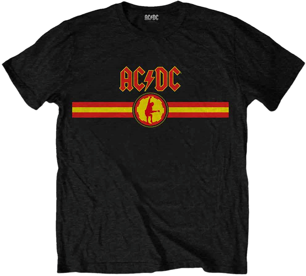 Maglietta AC/DC Maglietta Logo & Stripe Black S