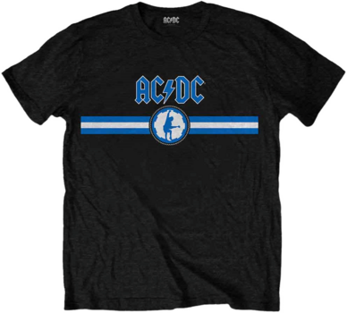 Skjorte AC/DC Skjorte Blue Logo & Stripe Black 2XL - 1