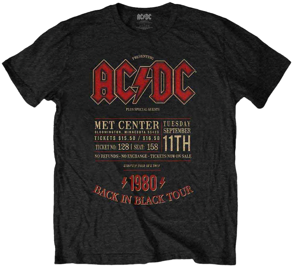 Shirt AC/DC Shirt Minnesota Black S