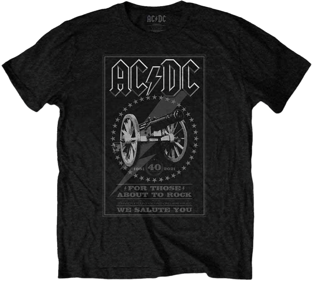 T-shirt AC/DC T-shirt FTATR 40th Monochrome Black XL