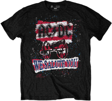 Camiseta de manga corta AC/DC Camiseta de manga corta We Salute You Stripe Black M - 1