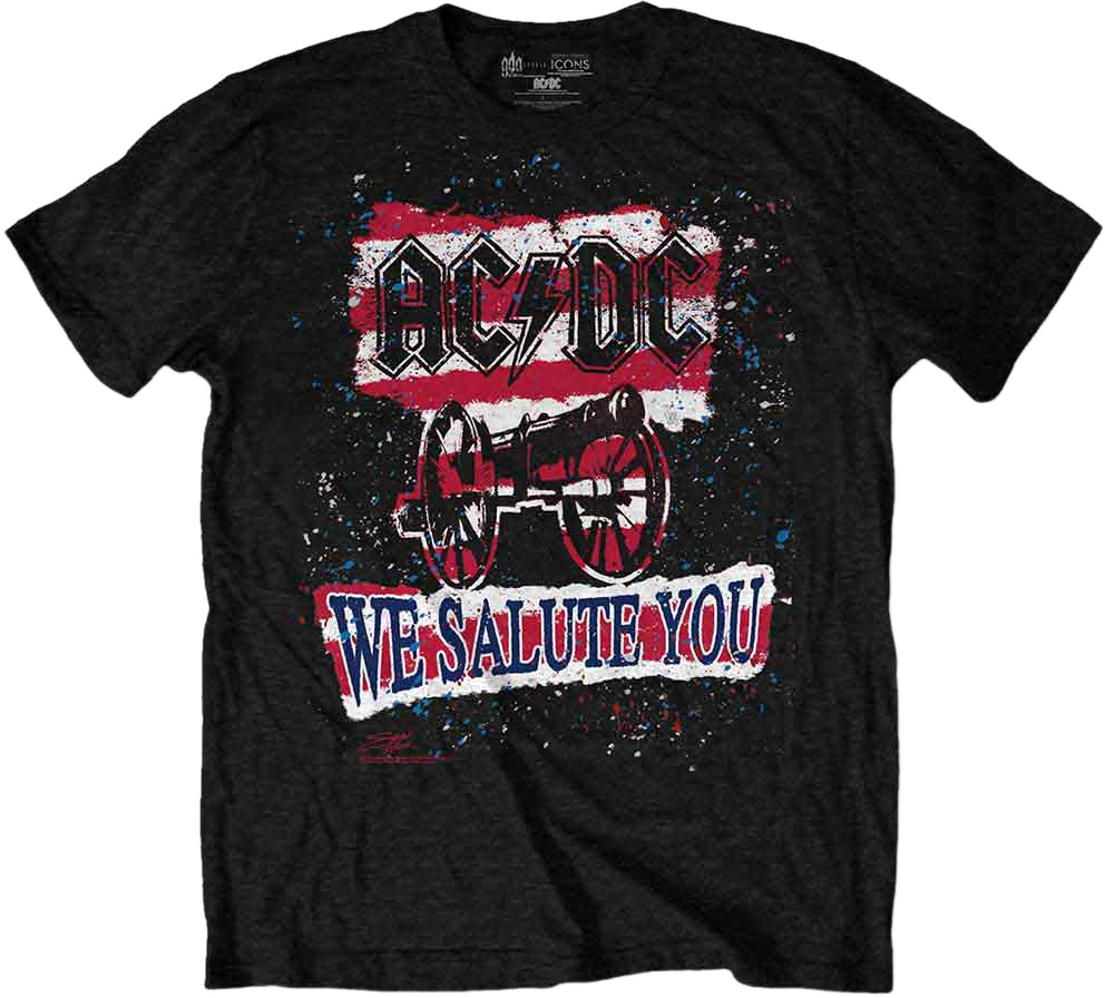 Ing AC/DC Ing We Salute You Stripe Unisex Black 2XL