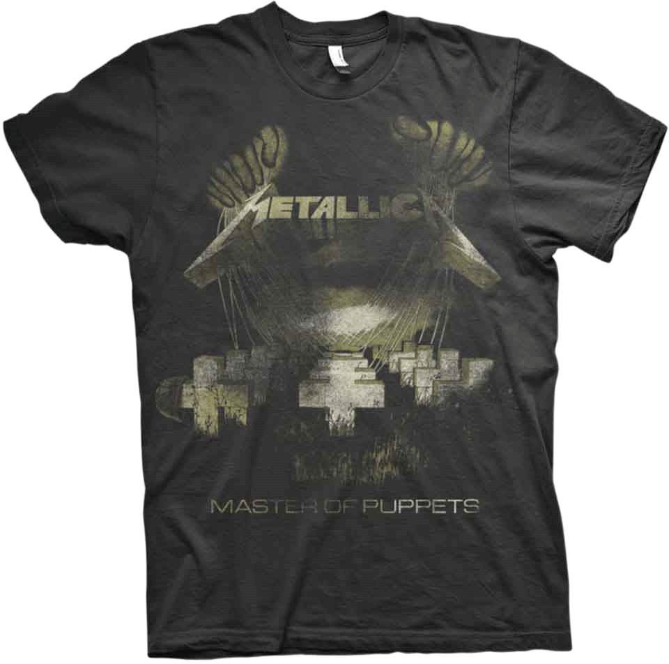 Maglietta Metallica Maglietta Master Of Puppets Distressed Black L