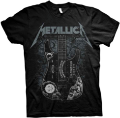 T-Shirt Metallica Hammett Ouija Guitar Unisex Short Sleeve T-Shirt/Black/Short