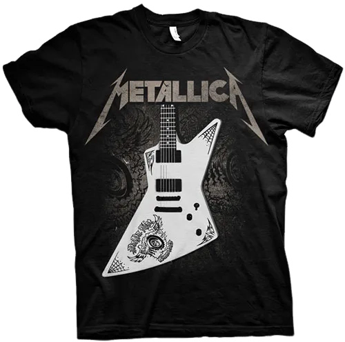 Skjorta Metallica Skjorta Papa Het Guitar Black S