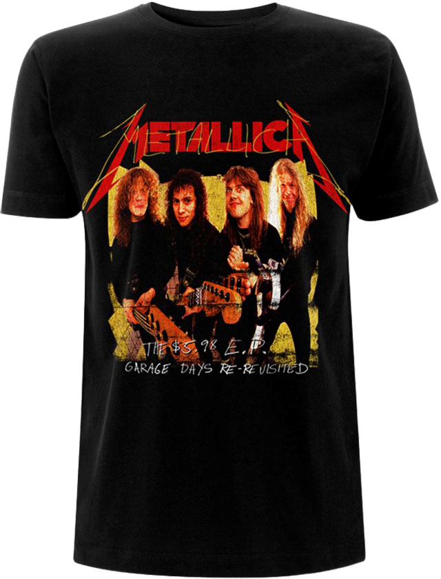 Maglietta Metallica Maglietta Garage Photo Yellow Black S