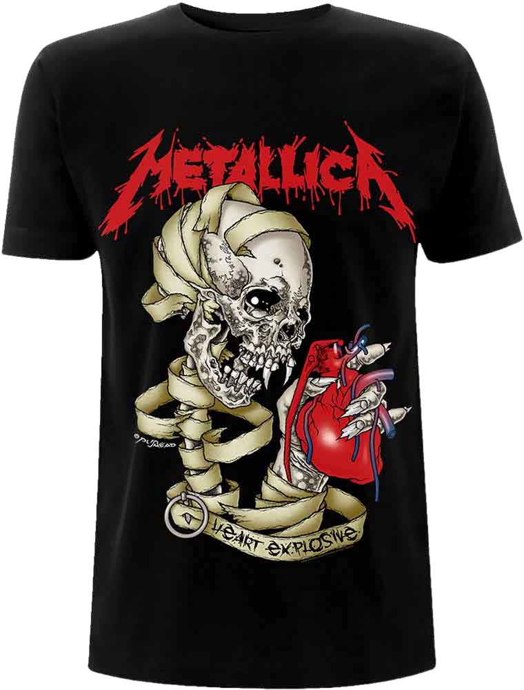 Shirt Metallica Shirt Heart Explosive Black M