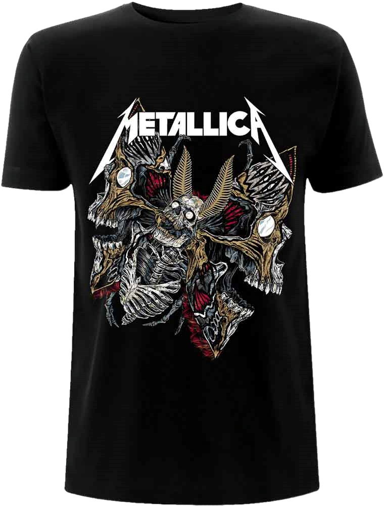 Shirt Metallica Shirt Skull Moth Unisex Black S