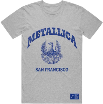 T-shirt Metallica T-shirt College Crest Grey S - 1