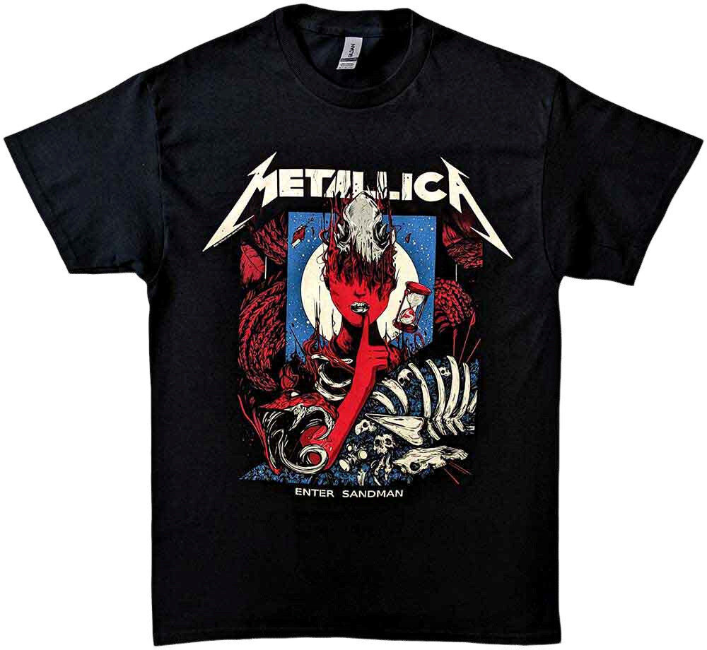 Shirt Metallica Shirt Enter Sandman Poster Black M