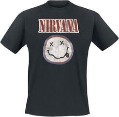 T-shirt Nirvana Distressed Logo Black M T-shirt